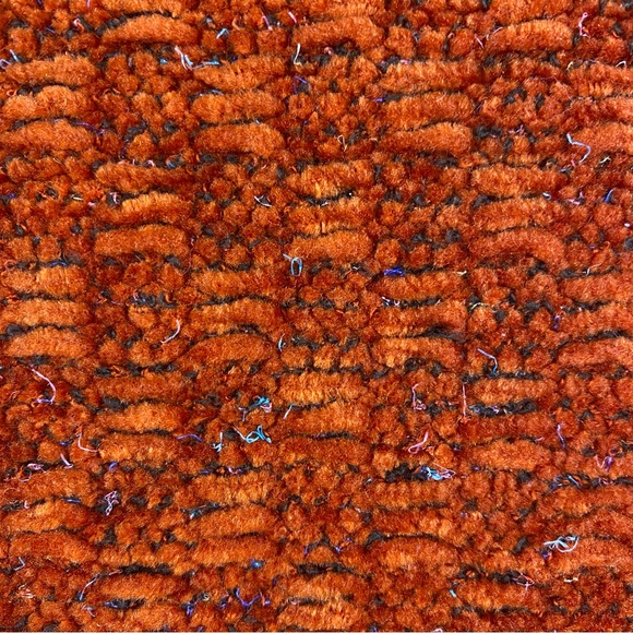 Vintage Mondi Rust Orange Textured Plush Cardigan Shawl Collar Size 36 - Picture 4 of 13